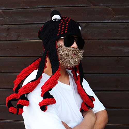 Chapéu de polvo, chapéu de tentáculo de polvo feito à mão, chapéu de tentáculo de polvo unissex, tri