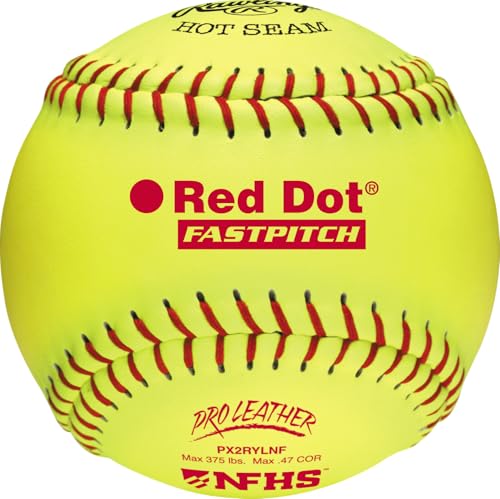Pelotas de sóftbol Rawlings Oficial NFHS de cuero Red Dot de 12 pulgadas y 12 unidades