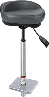 Bass Boat Casting Seat with Pedestal Pole Base Mount for Bass Pro Casting