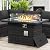NICESOUL Wicker Propane Fire Pit Table, 60000 BTU Large Natural Gas Firepit Tables, 43'' Rectangle CSA Fireplaces for Deck Backyard, Fire Table with Windguard&Glass Rocks&Cover, Gray