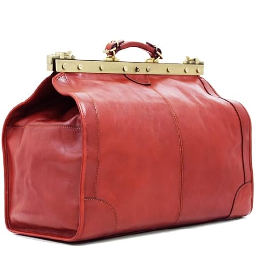 Sac de Voyage en Cuir KATANA Doctor Bag - Rouge