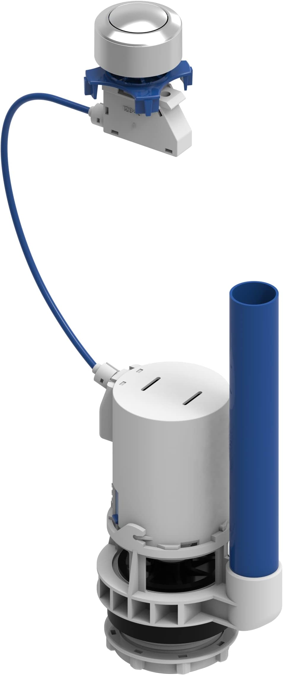 SOMATHERM FOR YOU, Mécanisme à Câble Pour WC Double Chasse 3/6 Litres, Bouton Poussoir Chromé, Installation Facile, Joint Silicone Anti-calcaire, Garantie 10 Ans, Compatible Tous Réservoirs