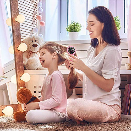 Ulifemall 5 Pcs Folding Travel Hair Brush, Cute Mini Round Hair Comb Pocket Hairbrushes With Makeup Mirror Compact Massage Comb For Girls Women, Ideal Gift For Kids Birthday Christmas - Unicorn #TOP3