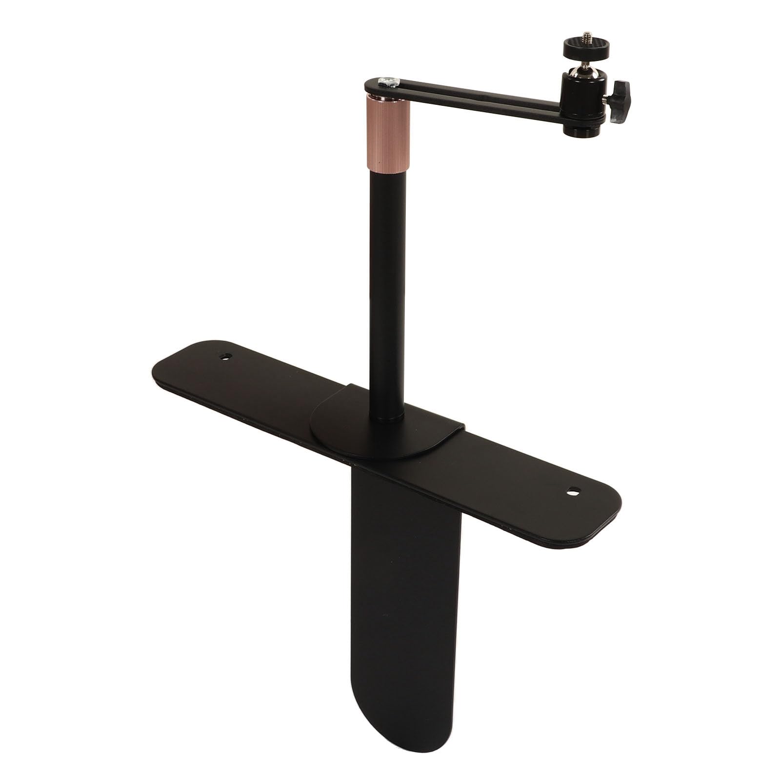 Cryfokt Soporte para Soporte Giratorio de 360 ​​​​Grados con Amplia Compatibilidad, Longitud Ajustable de 24 a 40 Cm, Diseño Portátil para Uso en el Hogar, Oficina y Exteriores (Black)
