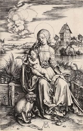 La Vierge à l'Enfant avec le singe de Dürer toile haut de gamme