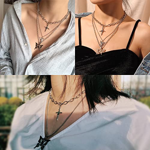 Butterfly Fairy Rose Heart Y2k Jewelry Boho Punk Emo Jewelry for Women2