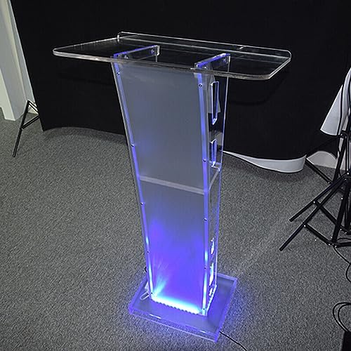 Podio acrílico con luces LED para púlpitos altos modernos y atriles de iglesia 2