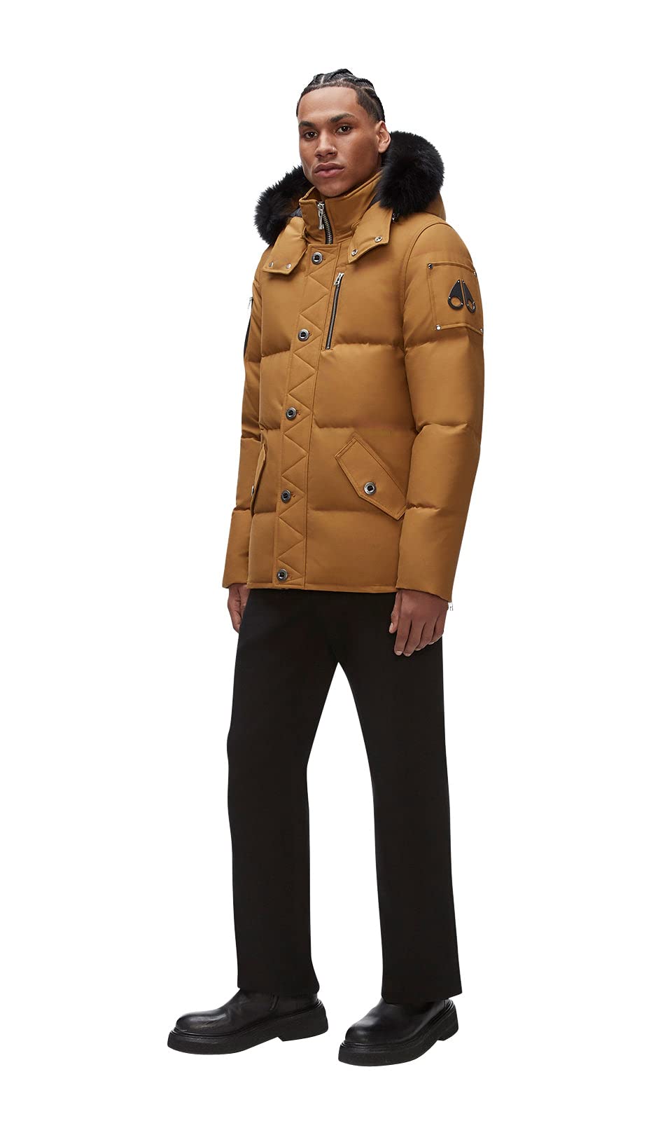 Moose Knuckles Men's 3Q Jacket, Tapenade/Black Fur, Small at