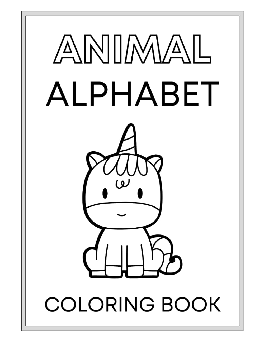 Animal Alphabet Tracing and Coloring Book