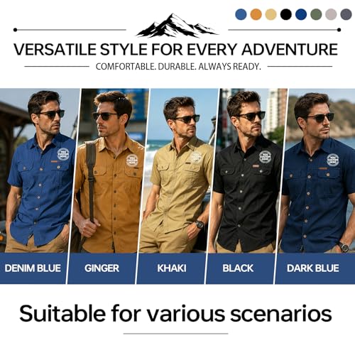 Camisa de manga corta para hombre con acabado vintage exclusivo 6