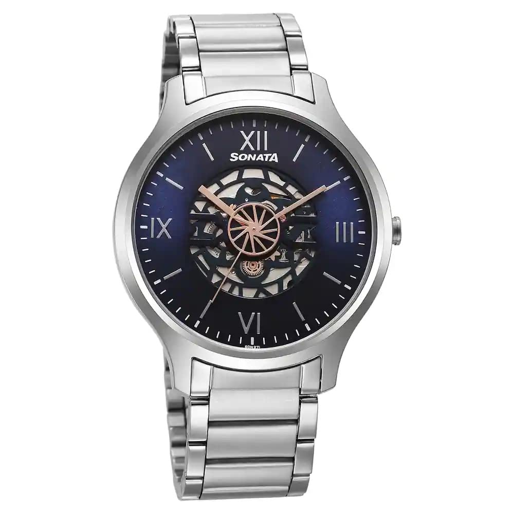 Sonata Unveil Quartz Multifunction Blue Dial Stainless Steel Strap Watch for Men-7140SM04 (B0BZPYM3Y1) Amazon Price History, Amazon Price Tracker
