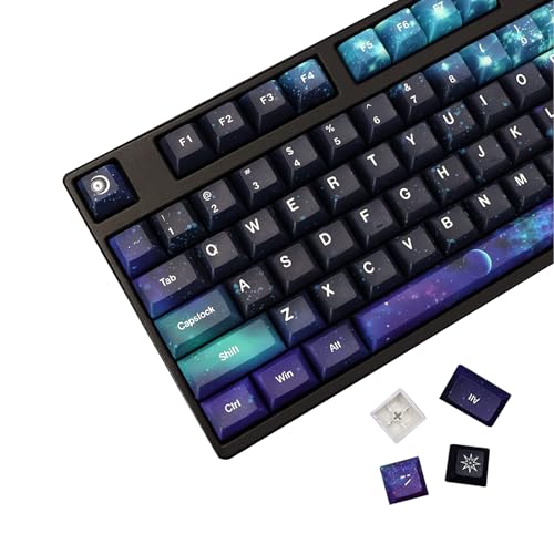 MOLGRIA Keycaps Starry Sky 139 Set for Mechanical Keyboard, Custom PBT KCA Profile Key Caps with Keycap Puller for Gateron Kailh Cherry MX Switch for ANSI and ISO Layout Keyboard