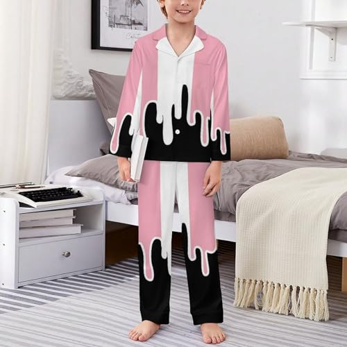 Trans Pride FlagChildren's Pajama Set Cute Cartoon Home Clothes160CM3