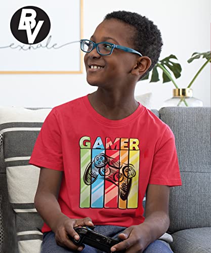 BROOKLYN VERTICAL 4-Pack Boys Short Sleeve Crew Neck T-Shirt with Chest Print | Soft Cotton Sizes 6-204