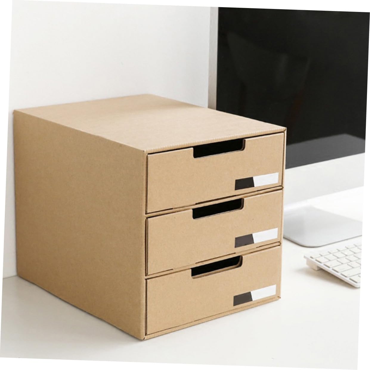 DOITOOL Scatola Stoccaggio Carta per Scrivania Organizer per Cancelleria e Documenti Design Elegante e Portatile per Ufficio e Studio Ottimizza Spazi Piccoli con Etichette Orizzontali