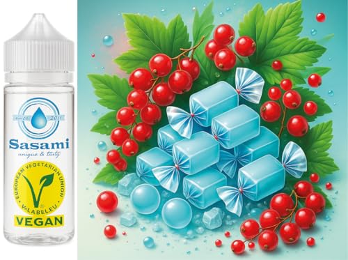 Caramelo helado de grosella vegano: aroma intenso Sasami de 100ml con frescor duradero.