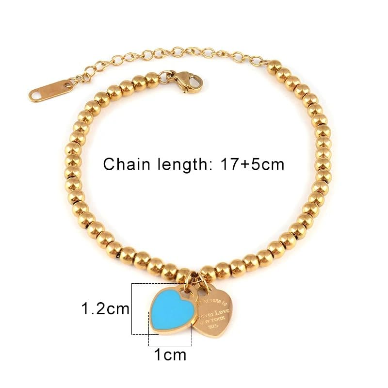 925 Sterling Silver Double Heart Bracelet - Two Heart Bracelet with chain - 14K Yellow Gold Double Heart Bracelet - Two Heart Pendant Necklace for Women2