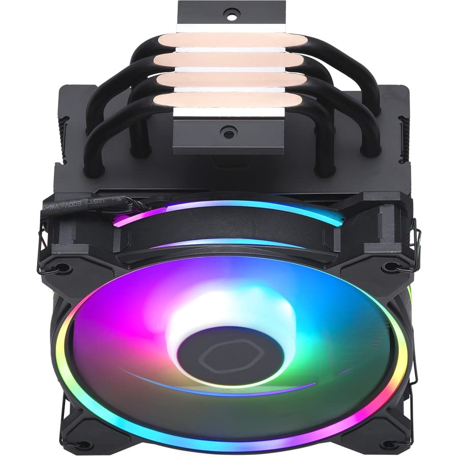 Image of Cooler Master Hyper 212 Halo Black CPU Air Cooler,120 Halo PWM Fan,Dual Loop ARGB,Aluminum Top Cover,4 Copper Heat Pipes,154mm Tall,AMD Ryzen AM5|AM4,Intel LGA 1851|1700|1200 Brackets,(Pack of 10)