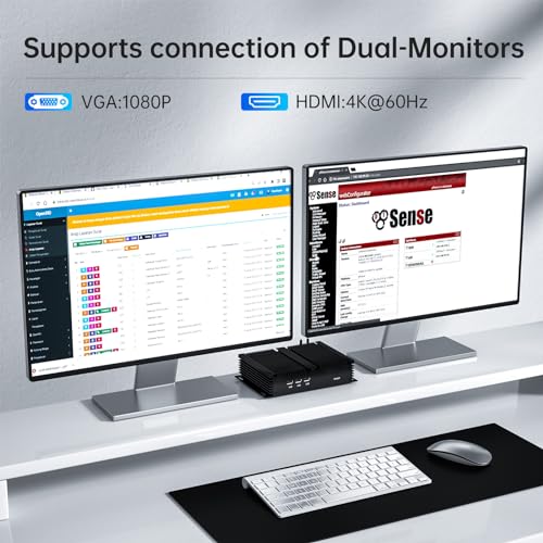 Image of Fanless Mini PC, Industrial Desktop Computer i7-1165G7 Upto 4.7GHz, Windows 11 Pro, 32G DDR4, 1T NVME SSD, 2xCOM RS232, HDMI /VGA Support 4K, Gigabit Ethernet, WiFi6, BT5.1, Full Metal Case