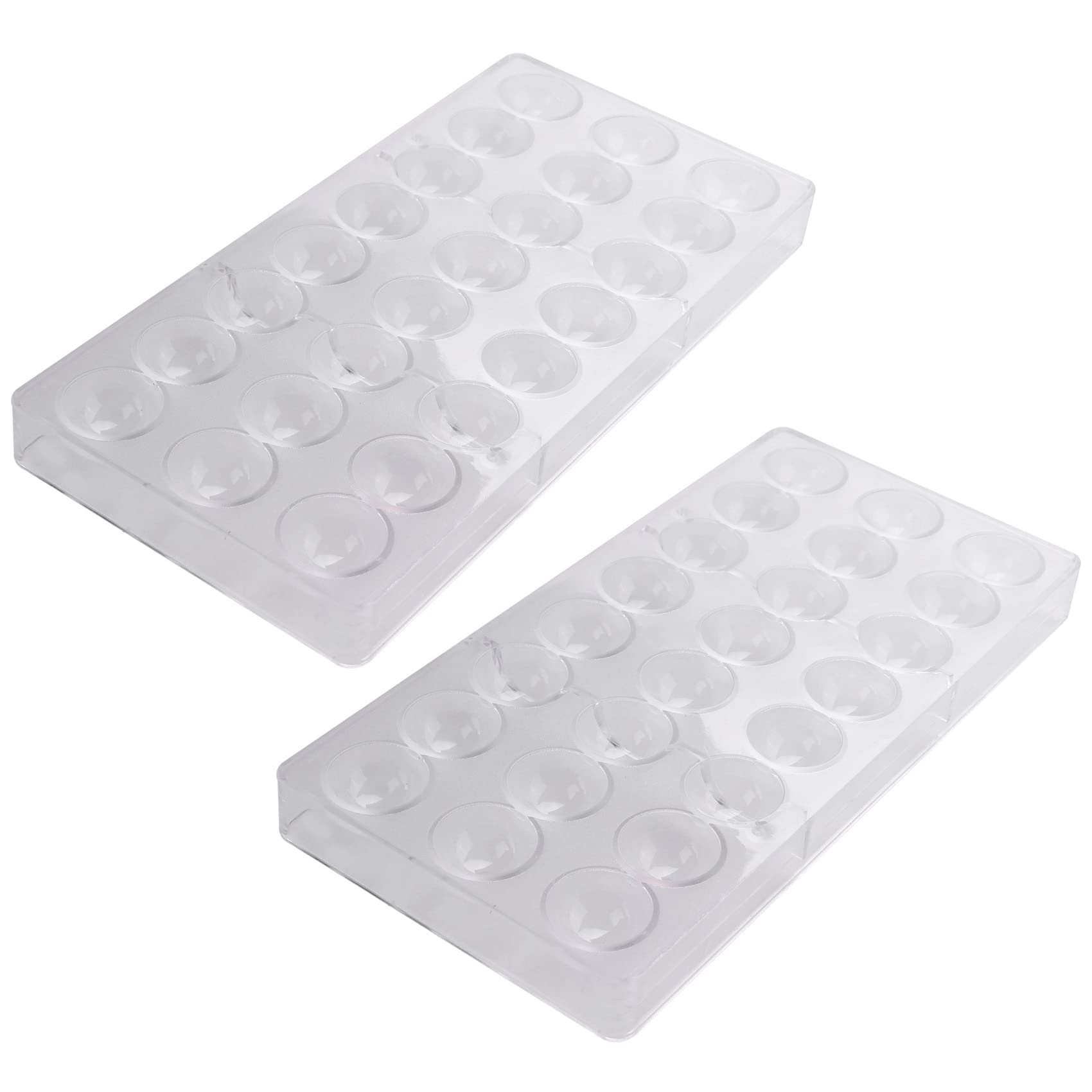 Kvsert Transparent 2X 24 Holes Semi Sphere Chocolate Mould Polycarbonate Chocolate Bar Mold Half Maker Mold Bakeware