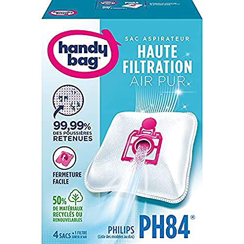Handy Bag PH84 Staubsaugerbeutel Mikrofaser, Anti-Allergen Filter Philips Motor Vision Oslo Cover