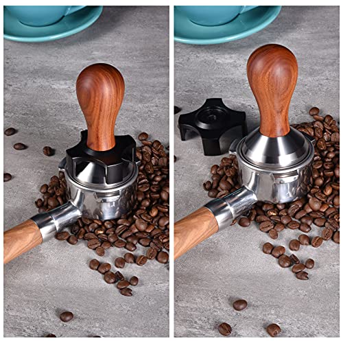 Image of 53mm Espresso Calibrated Tamper Fits 54mm Portafilter, Pavant Calibrated Coffee Tamper with Depth Adjuster, Stainless Steel Flat Base, Professional Barista Espresso Hand Tamper