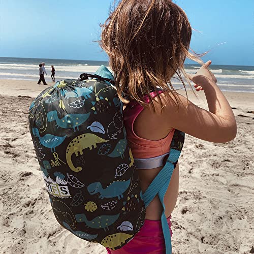 Wfs Kids 55" X 25" Dinosaur 50 Degree Sleeping Bag With Backpack Stuff Sack, Green #TOP7