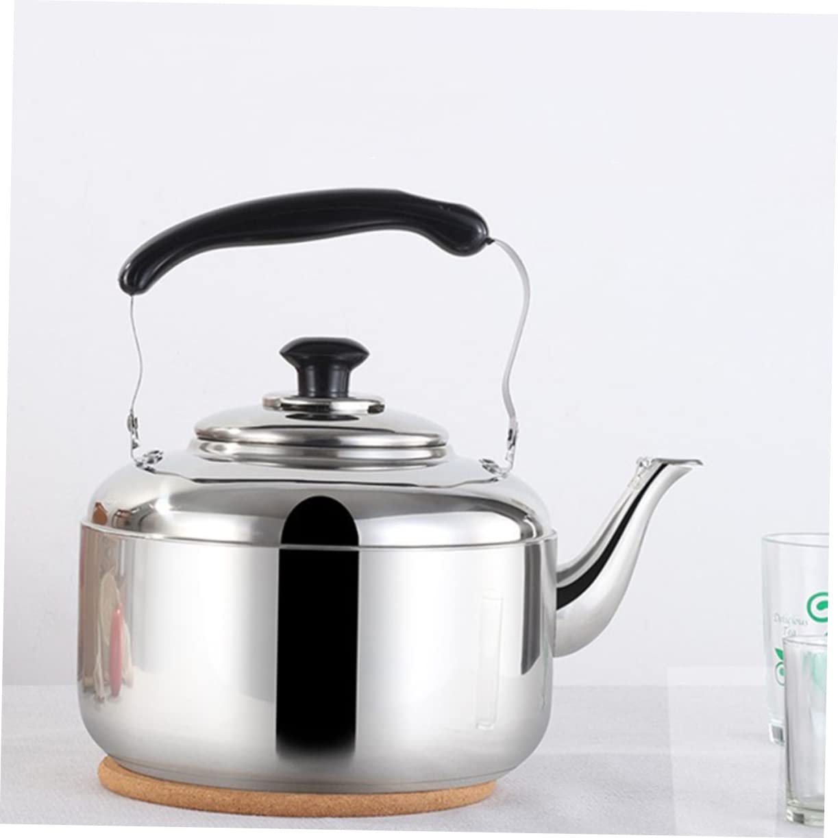 Wasserkocher Gasherd ?tenkessel Edelstahl Pfeifenkessel Gasherd 5L Wasserkessel Pfeifender ? Wasserkessel Induktion Teekessel Teakettle Wasser Topf für Küche Wandern Camping