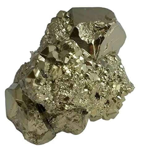 Pyrite dorée du Pérou en grappe cristalline haut de gamme de 300-400g