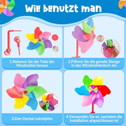 Baoblaze Windrad für Kinderfahrrad, Bike Windrad Windmühle, Kinder Fahrrad Lenker Blume Pinwheel, Pinwheel Dekoration für Alle Fahrräder, Roller, Dreiräder, Laufräder, Kinderwagen, Buggys, Blume