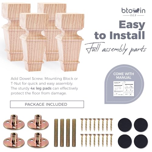 Patas de madera para muebles ideales para renovar el sofá o armario del salón 5
