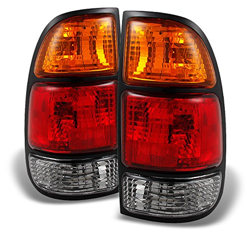 AKKON - For Toyota Tundra Pickup Truck Red Clear Lens Rear Tail Lights Brake Lamps Replacement Pair Left+ Right