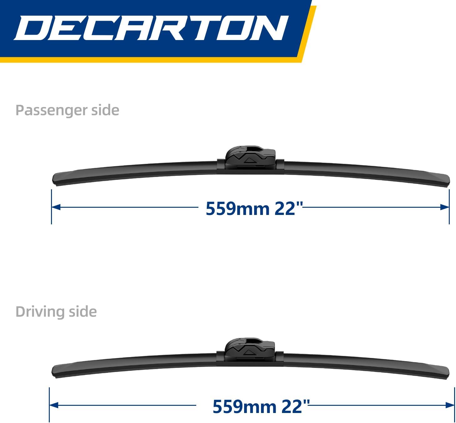 Windshield wiper blades for 2019-2022 GMC Sierra Replacement for all-season front wiper blades (Fit for U/J Hook Wiper Arms)