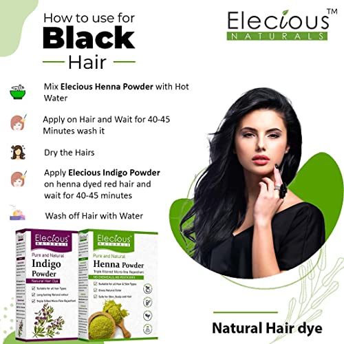 Polvo de henna e índigo para cabello negro 7 oz miniatura 4