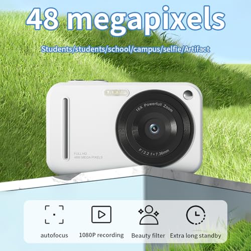 Appareil photo numérique 48 MP écran IPS 2,4 pouces et flash