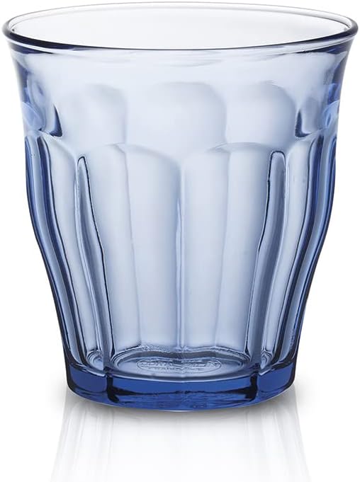 Duralex 25 cl Picardie Tumbler, Pack of 6, Marine Blue 1027BB06/6 Transparent