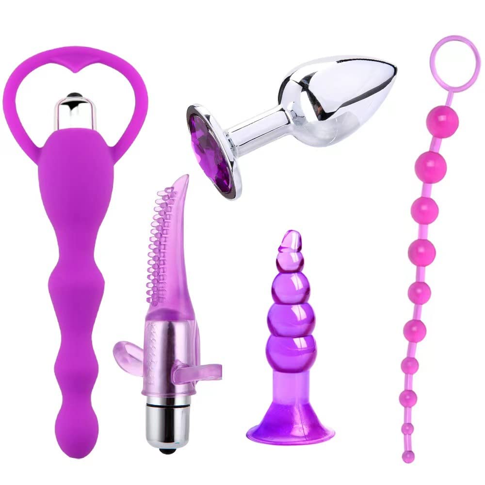 Amazon.com: 5 Pcs Anal Butt Plugs Butt Toy Trainer Stimulator Adult Gay  Women Men Couples Sex Toys for Beginners (Color : Purple, Size : Pink) :  Health & Household