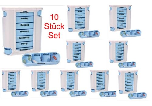 – Pastillero para Pastillero pastillas Caja Tower 10 unidades