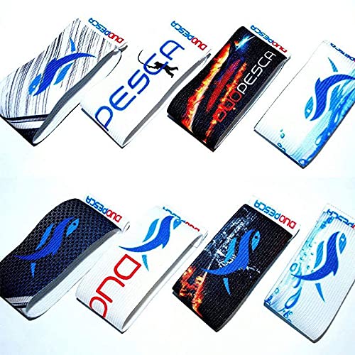 Pack 5und Elástico Cubrebobinas Surfcasting Personalizados