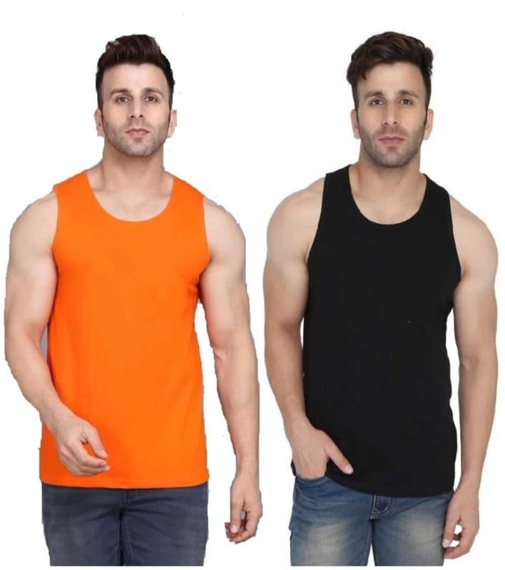 revizo Round Neck Men's Regular Fit Cotton Vest for Men Combo Pack-picture-51