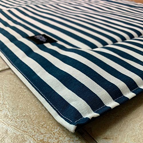 Colchonete Pet para Cachorros e Gatos Impermeável, Petgram, Linha Stripes Azul, 96cm x 65cm