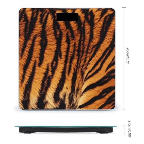 Báscula digital de baño con vidrio templado y pantalla LED miniatura 2