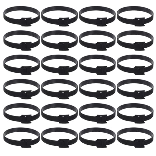Holibanna 100 piezas cintas reutilizables de gancho y bucle negras para organización y gestión de cables miniatura 1