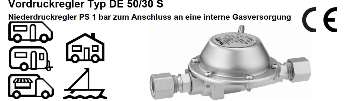 GOK Vordruckregler VDR 50/30 Baujahr 2026 für Wohnmobil Caravan Wohnwagen, Gasanlage (truma)