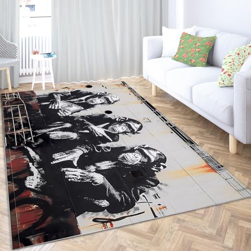 Tapis lavable en machine antidérapant et résistant pour salon - 5