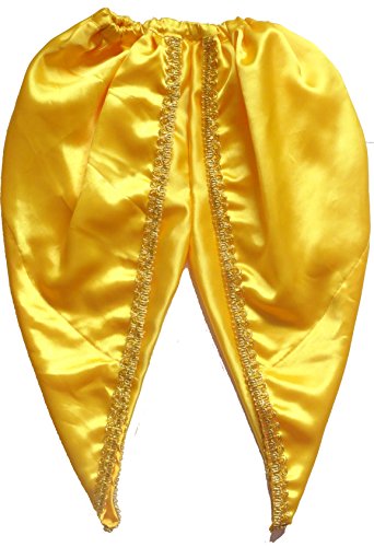 Image of Pakhi Little Krishna Dress For Kids - Yellow Set with Red Fan - Superior