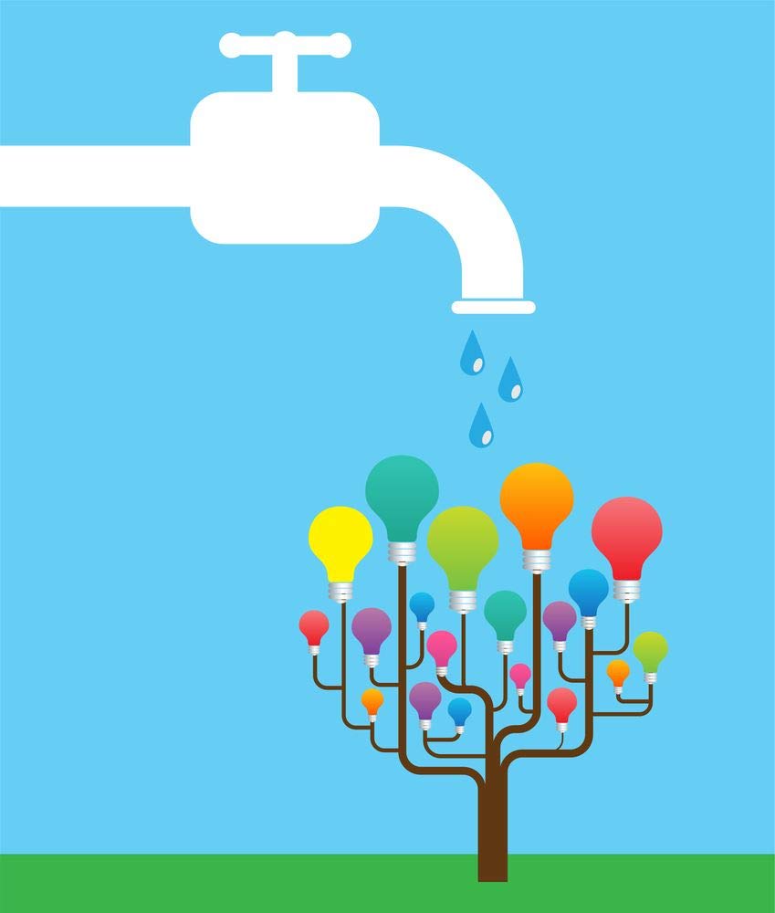 5 Acewater tap with bulb drop sticker poster|save water|save environment