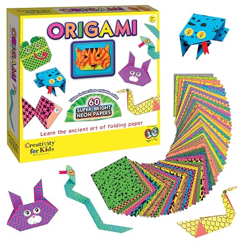 Product Image of the Creativity for Kids Origami Kit, 60 Bright Origami Papers, DIY Arts & Crafts for...