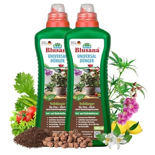 Blusana Premium Universal Flüssigdünger NPK Dünger 6-3-6 für Zierpflanzen Obst- und Gemüse Hydrokultur Erde Hydroponik mineralischer Volldünger (2 Liter - 2 x 1l Flasche)