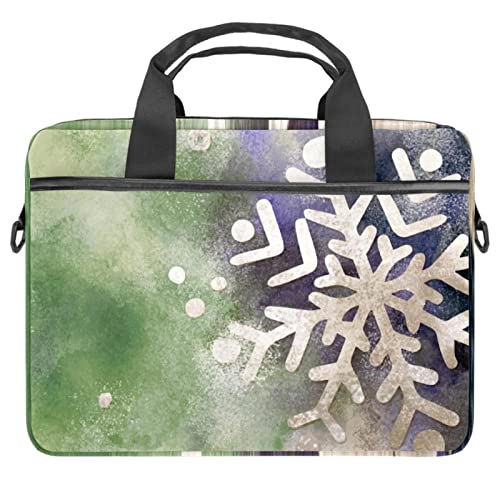 Sacoche à bandoulière pour ordinateur portable 13 à 14.5 pouces motif marguerite en bois bleu